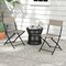 Costway Patio Folding Chairs Set of 4 Portable Lightweight Camping Chair Breathable Seat